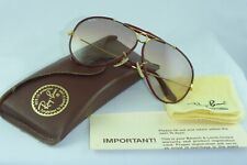 Excellent! Vintage Ray Ban USA B&L Shooter Leathers 62 14 Burgundy Gradient lens