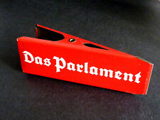 "DAS PARLAMENT" Zeitungsklammer aus Blech * Originaler 50s Werbeartikel