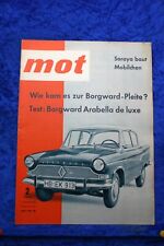 MOT 2/61 BMW 700 Borgward Arabella de Luxe Soraya Skoda Motobi 75 ccm