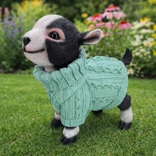 Gartenfiguren Süße Ziege mit
