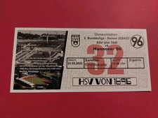 Fan Sammler Ticket 2024/25 2.Bundesliga SSV Ulm 1846 vs Hannover 96