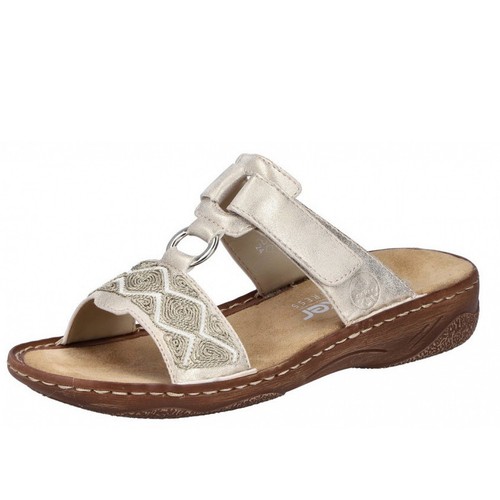 Rieker pantolette beige - pantolette,