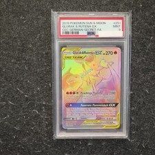 Pokemon Karte Glurak & Rutena GX 251/236 Vmax -deutsch - Charizard&Braixen PSA 9