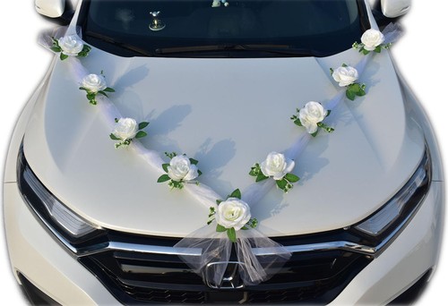 Autoschmuck hochzeit weiß - hochzeit,