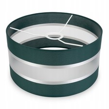 MODERNER LAMPENSCHIRM 35CM CHROMSTREIFEN AUSWAHL AUS 8 FARBEN