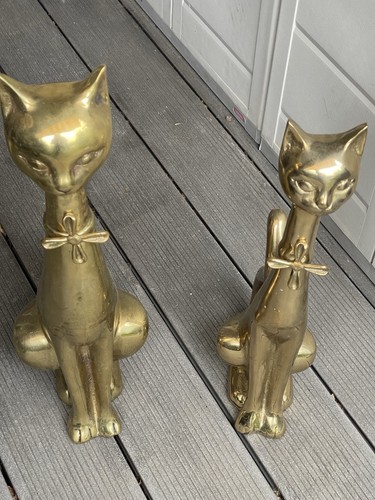Messingkatzen massiv vintage - massiv,
