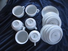 Thomas Trend weiß 6 Teetassen mit Untertassen 1. Wahl prima Zustand