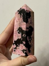 Rhodonit Turm Pink Schwarz