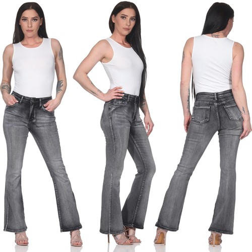 Damen schlagjeans high - schlagjeans, waist