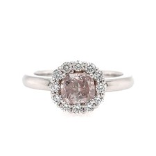 Fancy Pink Entourage Ring ca. 1,72 ct Diamanten Weißgold 750/ 18K