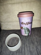 Coffee To Go Becher Bambus Becher Neu unbenutzt lila Cup Coffee Please