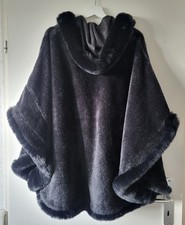 Kunstpelz Cape Jacke Damen mit