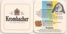 Krombacher - alter Bierdeckel "Formel 1 Shop: Rennjacke Winner"