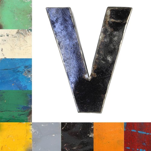 Vintage metallbuchstaben - metallbuchstaben, v