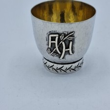 Art Deco Eier - Becher Silber