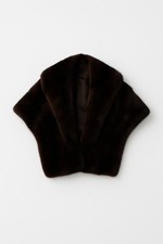 Elegante Vintage Nerz Stola, Echtpelz, Dunkelbraun, Luxuriös 50er/60er Jahre