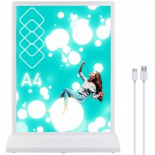 LED Leuchtrahmen A4 Weiß –