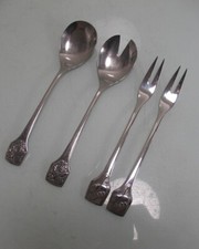 Salatbesteck + 2 x Fleischgabel BSF Relief Edelstahl