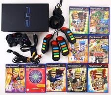 Sony PS2 Playstation 2 Konsole Controller Zubehörpaket Buzzer + 1 Gratis Spiele