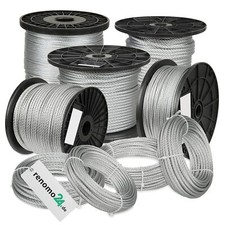 Drahtseil verzinkt 1mm bis 10mm Stahlseil 1m bis 200m Seil EN - DIN