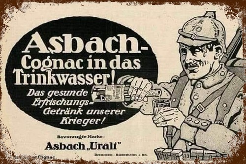 Retro blechschild asbach - retro,