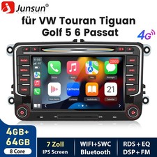 64GB Android 14 Autoradio WiFi Navi Für VW Passat CC Golf 5/6 Tiguan Skoda SEAT