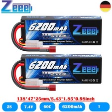 2X Zeee 7,4V 2S LiPo Akku T