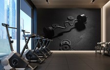 3D Fitness Hantel schwar M05