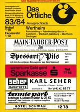 Adressbuch, Fernsprechbuch, Wertheim von 1983