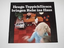 Vintage Heuga-Teppichfliesen Prospekt (70er Jahre)