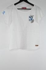 Derbe Damen Shirt Top Gr. S Oberteil Weiß Baumwolle #CJ-41