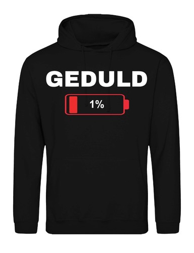Herren hoodie geduld lustig - herren,