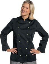 Leiber Damen Kochjacke schwarz