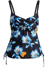 Minimizer Tankini Oberteil aus recyceltem Polyamid Gr. (85) C Schwarz Blau Neu