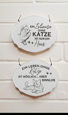 Deko Katze Schild Sprüche 2