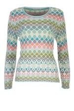 Jacquard Strickpullover bunt