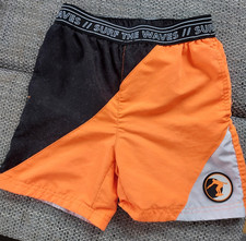 Badehose Jungen Größe 134/140 von chapter young orange schwarz Gummizug 