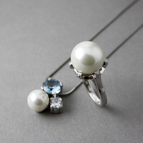 Schmuckset 925 silber perle - schmuckset,
