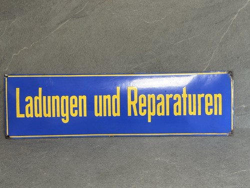 Antikes emailschild ladungen - emailschild, &