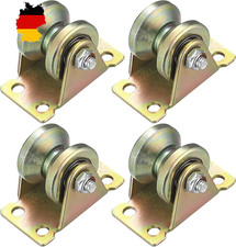 4 Stk Umlenkrollen Für Seile V-Nut Rollenrad Umlenkrolle Hebekran Seilrolle Neu