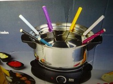 neu elektrisches Fondueset Fondue Topf Spieße Set Käsefondue