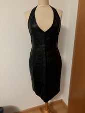 Lederkleid Schwarz Neckholder Marke:Crazy-Outfits,US Gr.14(L)Lammnappaleder,NEU