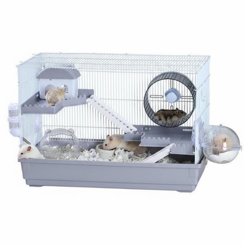 Dreistöckiger hamsterkäfig - dreistöckiger,
