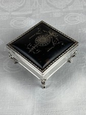 Schmuckkästchen W. Comyns, London 1910 aus 925er Silber und Schildpatt