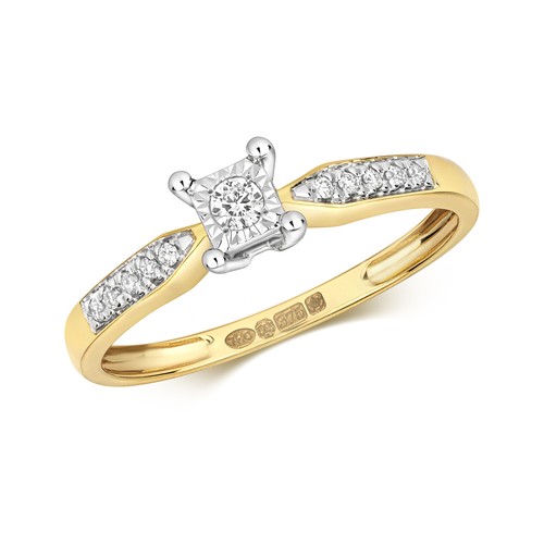 Echter diamant solitär ring - diamant,