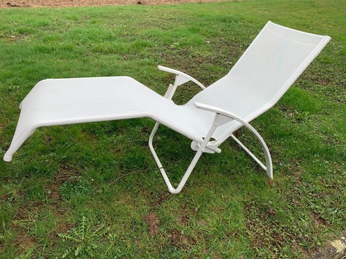 Gartenliege weiss metallic - gartenliege, weiss/metallic