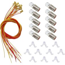 Beleuchtungssockel LED E5 Leuchtmittel Halterung 10 Stk weiß 12V 14V