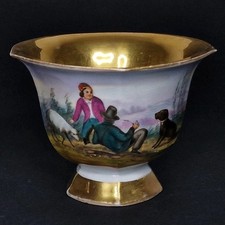 PRAG Biedermeier Porzellan Tasse Böhmen, Sammeltasse Antik wie Schlaggenwald