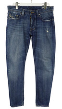 DIESEL Larkee 008RQ Jeans Herren W33/L30 Whiskers Fade Effect Button Fly Slim