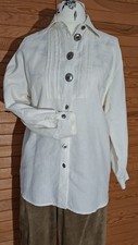 Trachten Bluse "Country Line"   Gr. 42  Leinen Baumwollmix Maße s. Text